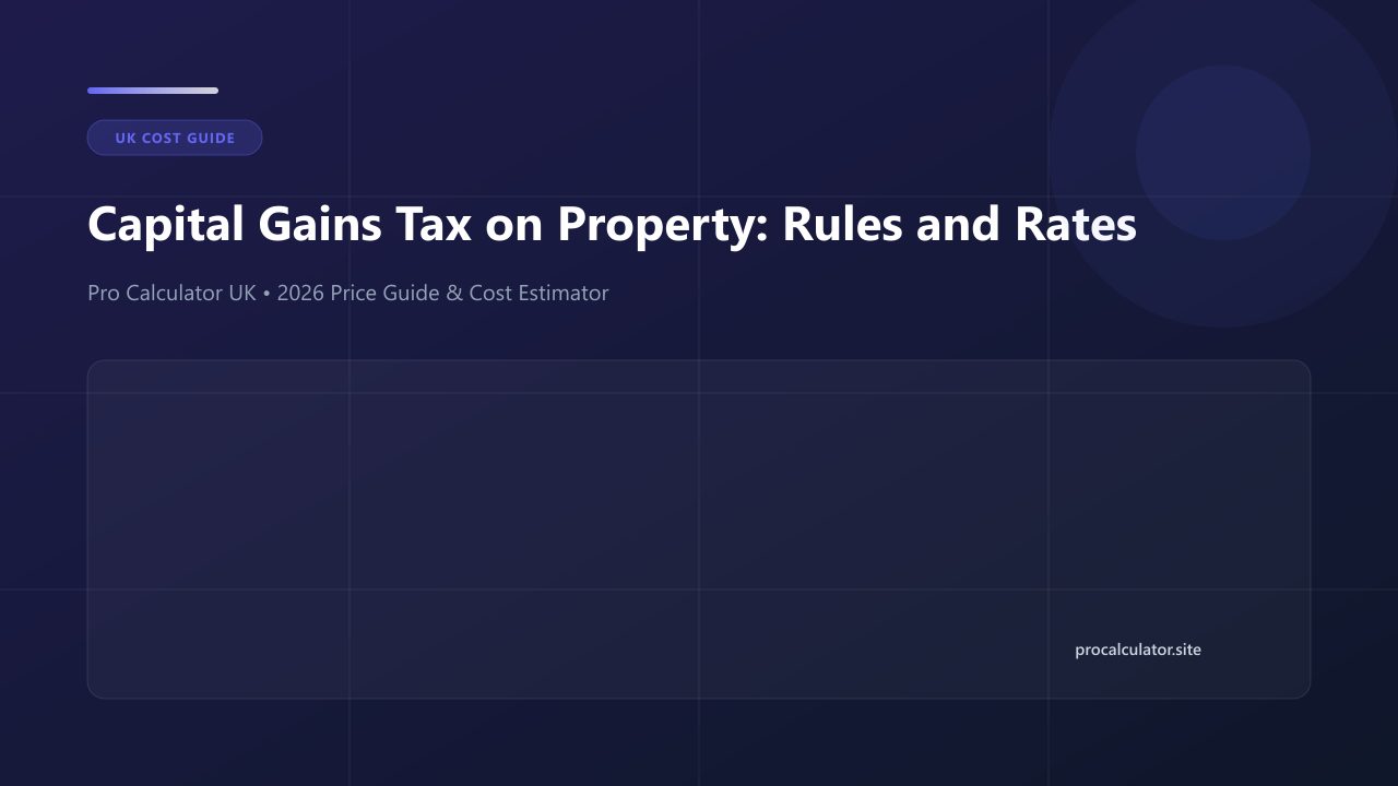 Capital Gains Tax on Property: UK Rules and Rates (2026/27)