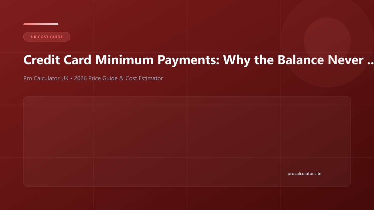 Credit Card Minimum Payments: Why the Balance Never Moves cost guide and calculator reference UK (2026)