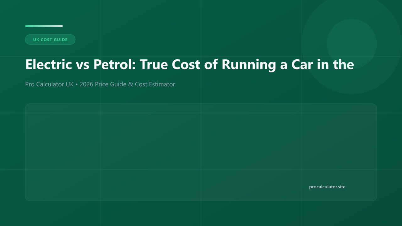 Illustration comparing electric vehicle and petrol running costs
