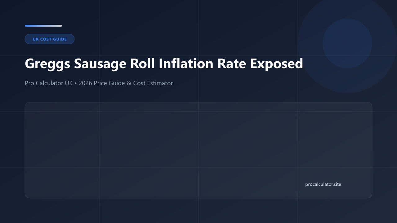 Greggs Sausage Roll Inflation Rate Exposed cost guide and calculator reference UK (2026)