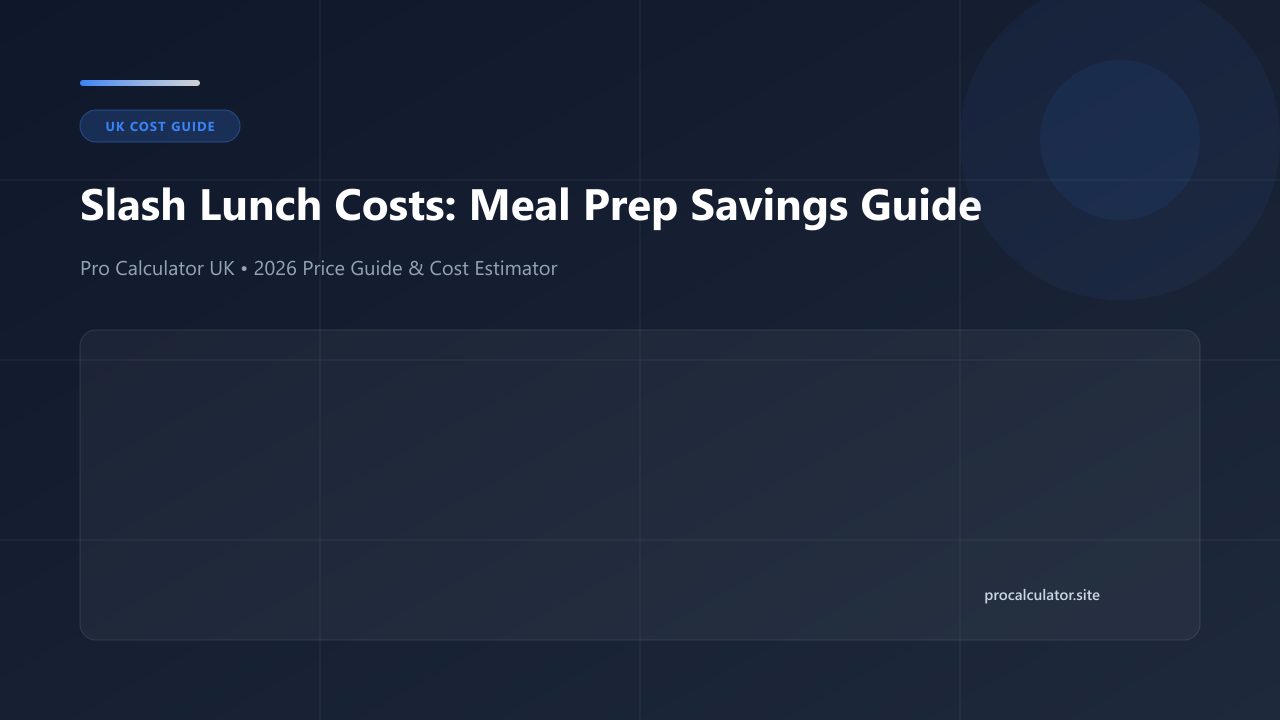 Slash Lunch Costs: UK Meal Prep Savings Guide cost guide and calculator reference UK (2026)