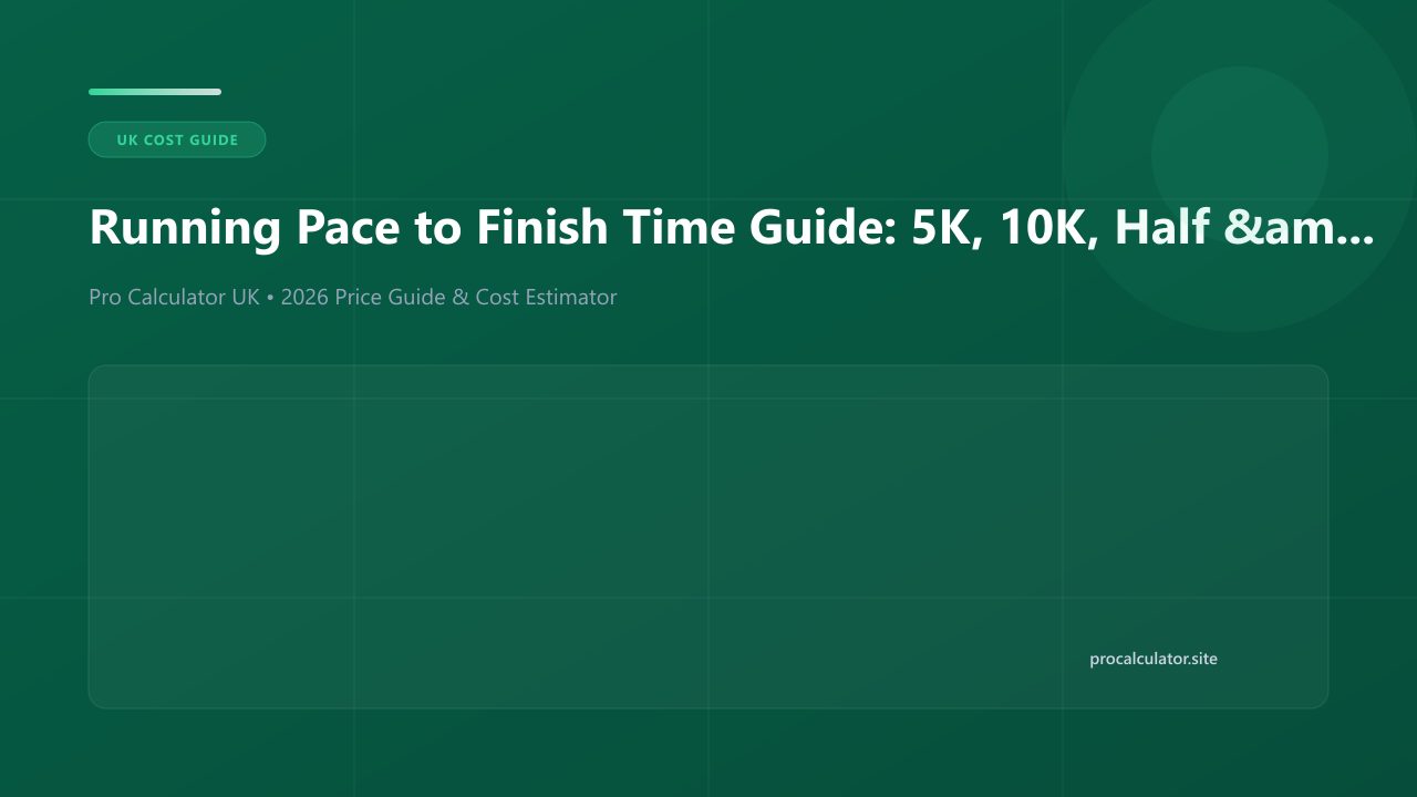Illustration representing Running Pace to Finish Time Chart