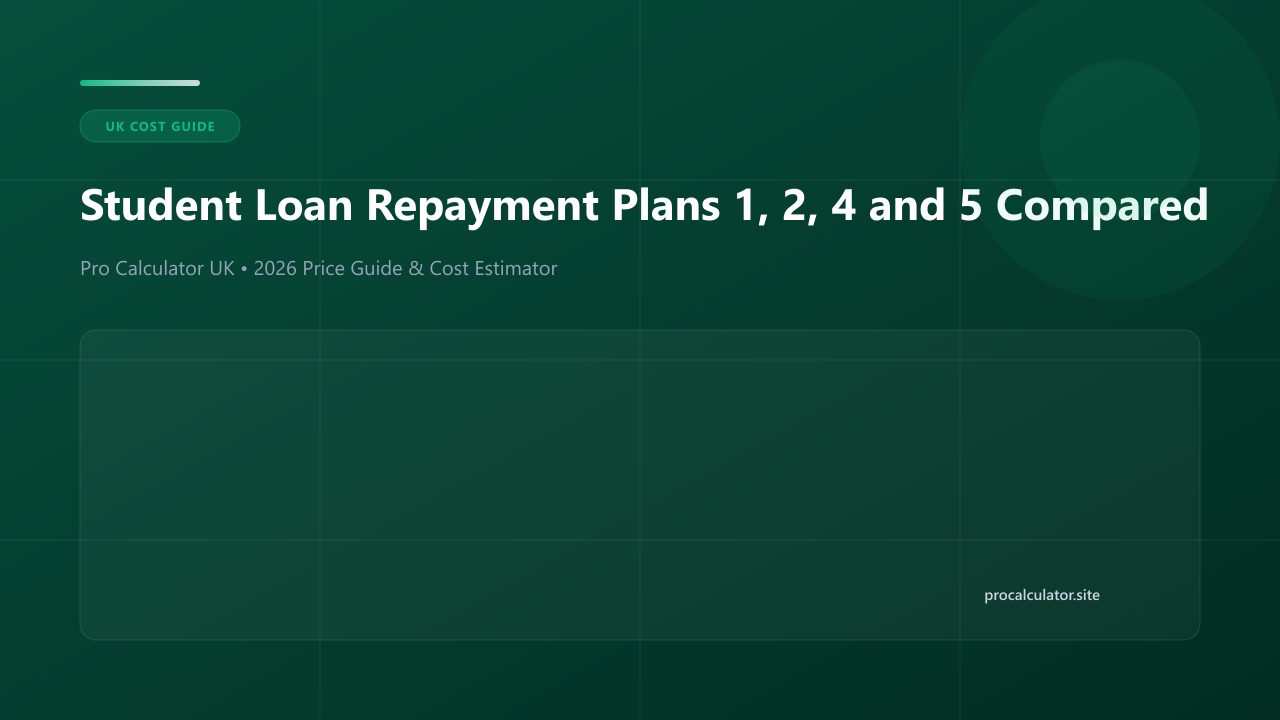 Student Loan Repayment Plans 1, 2, 4 and 5 Compared (2026/27)