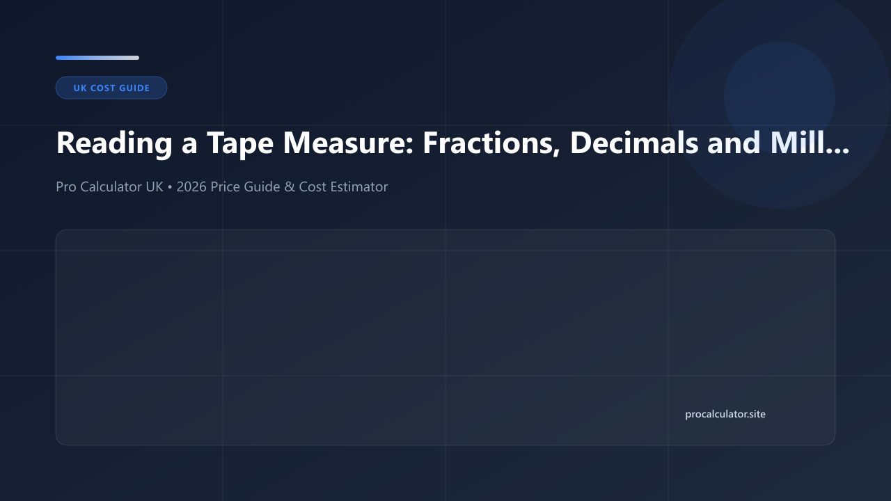 Illustration explaining how to read UK metric and imperial tape measures