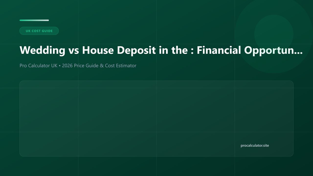 Illustration representing Wedding vs House Deposit UK Guide